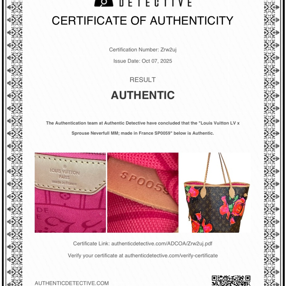 Louis Vuitton X Stephen Sprouse Neverfull MM w/ COA - Picture 15 of 15